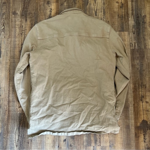 WAL We Are Labels Mens Tan Ramon Heavy Twill Overshirt Size Large - Picture 5 of 5